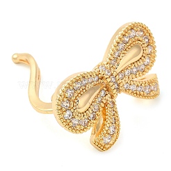 Micro pavé di ottone trasparente cubic zirconia piegato su fermagli&nbsp;LS-KK-G505-29G