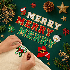 Computergesteuerte Stickerei aus Polyester mit Weihnachtsmotiv zum Aufbügeln/Aufnähen&nbsp;PATC-MA0001-44
