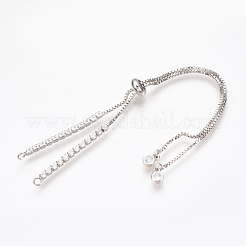 Verstellbare Messing micro pave Zirkonia Kette Armband machen&nbsp;ZIRC-T004-39P