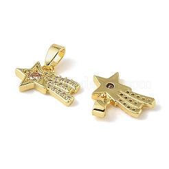 Pendentifs avec zircon cubiques à micro-pavés en laiton&nbsp;KK-A290-04G