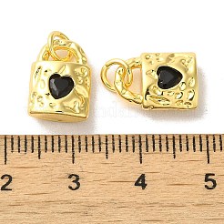Pendentifs avec zircon cubiques à micro-pavés en laiton&nbsp;KK-H461-06G-04