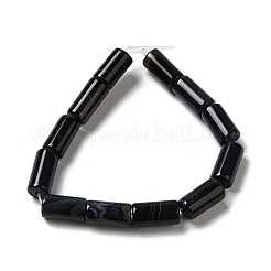 Chapelets de perles perles en agate noire naturelle&nbsp;G-H295-E01-01