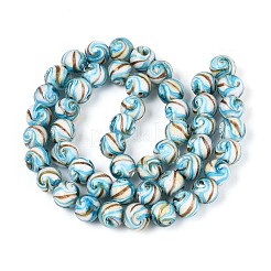 Perles vernissées de sable d'or manuelles &nbsp;LAMP-T024-11C