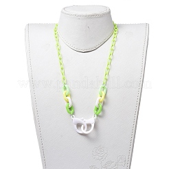 Personalisierte abs kunststoff kabelkette halsketten&nbsp;NJEW-JN02847-03