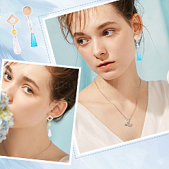 24 pieza de 6 estilos de accesorios para aretes de acero inoxidable 304 con revestimiento iónico (IP)&nbsp;STAS-DC0001-25