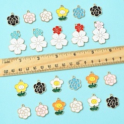 Colgantes de esmalte de aleación 28pcs 10 estilos&nbsp;ENAM-FS0002-16