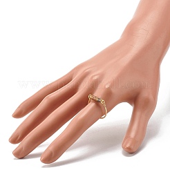 Natürlicher Jade-Säulenperlen-Fingerring&nbsp;RJEW-JR00404-03