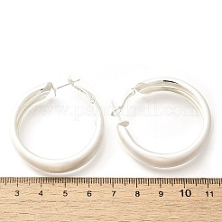 Orecchini a cerchio in ottone per donna&nbsp;LS-EJEW-A121-17B-S
