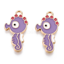 Colgantes de esmalte de aleación chapados en oro claro&nbsp;ENAM-T009-77A-RS
