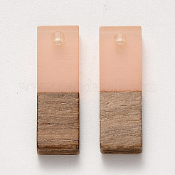 Colgantes de resina transparente y madera de nogal&nbsp;X-RESI-S358-79B-B05
