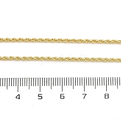 Collares de cadena de cuerda de latón de 2 mm para hombres y mujeres&nbsp;NJEW-G160-18G