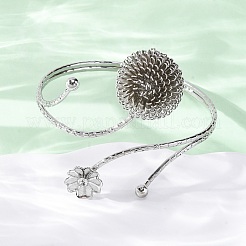 Braccialetti a polsino in lega a forma di cuscino per ragazze e donne&nbsp;LS-AJEW-A063-01B-P