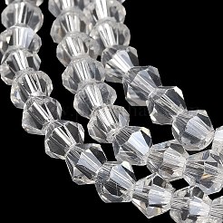 Transparent galvanisieren Glasperlen Stränge&nbsp;EGLA-A039-T3mm-B13