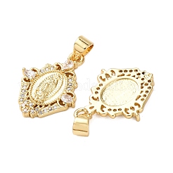 Colgante micropavé cubic zirconia de latón&nbsp;KK-K408-52G-01