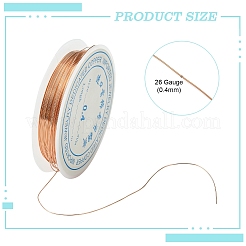 Fil de bijoux en cuivre rond&nbsp;CWIR-S002-0.4mm-03
