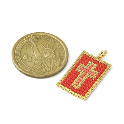Perles de rocailles à motif de métier à tisser japonais Miyuki faites à la main&nbsp;PALLOY-MZ00125-02