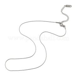 Colliers à maillons Boston en acier inoxydable 304 de 1 mm pour femmes et hommes&nbsp;NJEW-F351-01P