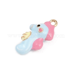 Colgantes de aleación esmaltada con dibujos de animales&nbsp;PALLOY-R158-02LG-03