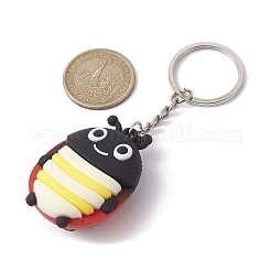 4 llavero de plástico de PVC con diseño de abeja de dibujos animados de 4 estilos.&nbsp;KEYC-JKC00663