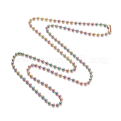 Colliers à chaîne à billes en acier inoxydable 304 avec placage ionique (IP)&nbsp;X-NJEW-L149-B04-M