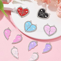 7 juego de colgante dividido de esmalte de aleación de 7 colores&nbsp;ENAM-FS0001-71