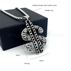 Collares colgantes con signo de dólar de acero inoxidable 304 estilo hip-hop para hombres y mujeres&nbsp;XW0078
