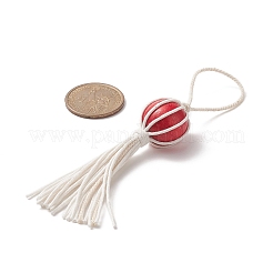 Decorazione pendente nappa di perline di legno naturale&nbsp;HJEW-JM00954
