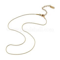 1 mm Boston-Gliederkette aus 304 Edelstahl für Damen und Herren&nbsp;NJEW-F351-01G
