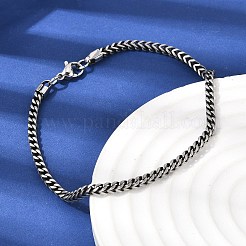 Bracelets à maillons gourmette en acier inoxydable 304 pour femmes et hommes&nbsp;BJEW-K240-12B-AS