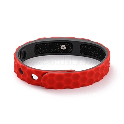 Bracciali in cordino di silicone piatto&nbsp;BJEW-F421-01C