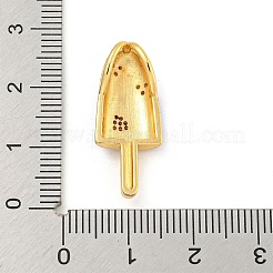 Porte micro ouvrent pendentifs zircone cubique en laiton de placage&nbsp;KK-P277-09G
