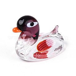 Decoraciones de exhibición de patos de lampwork hechas a mano&nbsp;LAMP-T025-14M