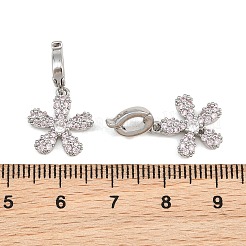 Pendentifs avec zircon cubiques à micro-pavés en laiton&nbsp;CU-CBAA6E8-14P-05