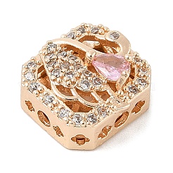 Perline zirconi micro pave  in ottone&nbsp;KK-K297-31G-03