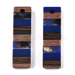 Pendentifs en résine translucide et bois de noyer&nbsp;RESI-TAC0017-47-A01