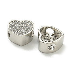 Perles de placage en laiton avec zircone cubique de micro pave&nbsp;KK-K386-16P