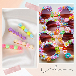 200 Stück 8 Stile undurchsichtige Harz-Decoden-Cabochons&nbsp;RESI-SP0001-32