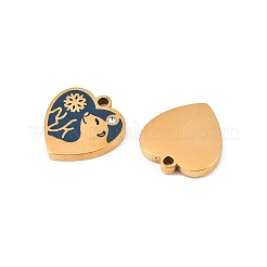 Acciaio inossidabile 304 smaltato con pendenti in strass&nbsp;STAS-Z188-10G-02
