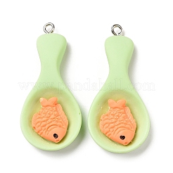 Pendentifs en résine opaque&nbsp;LS-RESI-G032-F03