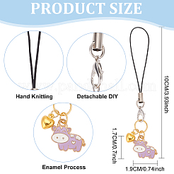 14 stücke handy strap charme kuh & herz emaille charme hängenden schlüsselanhänger für frauen&nbsp;HJEW-PH01847