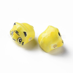Perles en porcelaine manuelles&nbsp;PORC-T007-20F