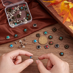 40 jeu de 8 rivets à vis en alliage de style pièce de monnaie&nbsp;FIND-GA0003-13