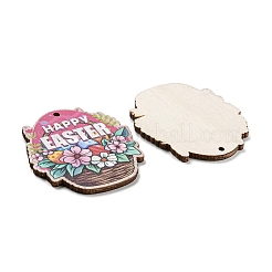 Pendentifs en bois imprimé simple face&nbsp;WOOD-K008-09A