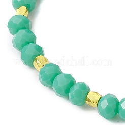 Pulseras elásticas con cuentas de vidrio rondelle facetado&nbsp;BJEW-JB10765