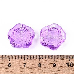 Perles de verre transparentes de peinture de cuisson&nbsp;DGLA-N018-01G