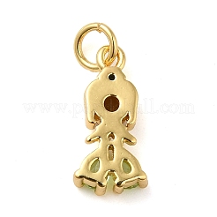 Placcatura a cremagliera in ottone con pendenti in zirconi cubici&nbsp;KK-Q784-10G-01