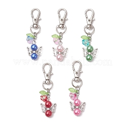 5 pieza de colgante de ángel de perlas acrílicas de 5 colores para decoración&nbsp;HJEW-JM02829