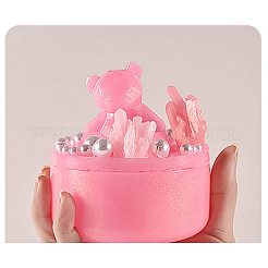 Moules de boîte de rangement d'ours en silicone de bricolage de colonne&nbsp;DIY-G079-20C