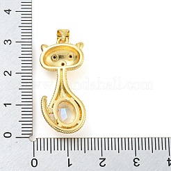 Ciondoli in ottone con placcatura a cremagliera con micro pavé di zirconi chiari&nbsp;ZIRC-L100-159G