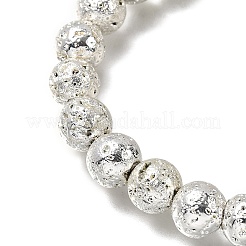 Braccialetti di pietra lavica naturale placcati in oro per Halloween&nbsp;BJEW-JB12332-03